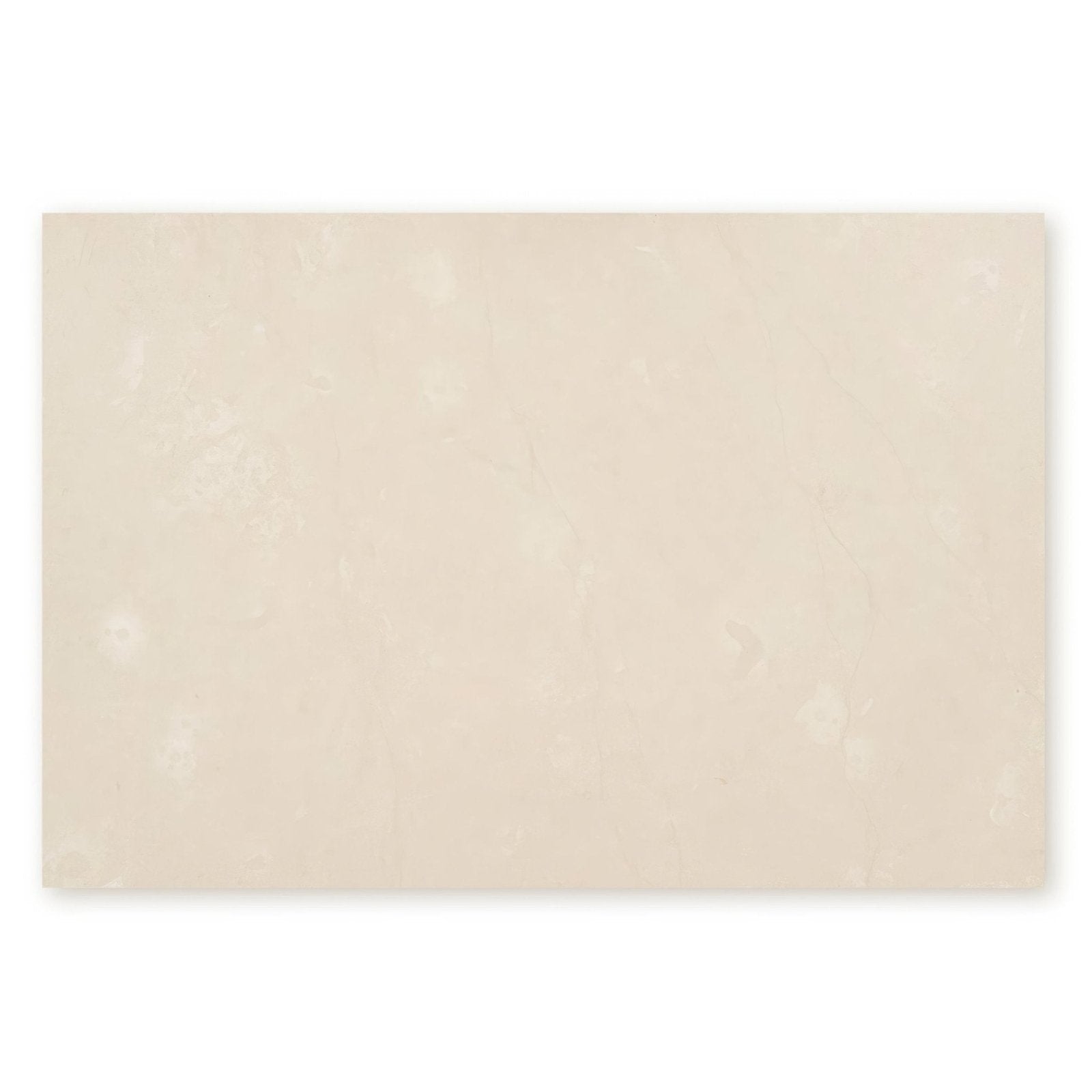 Beige rectangular dorzano diamond sawn edge tile 40.6 x 61cm with subtle mottled texture for flooring and walls