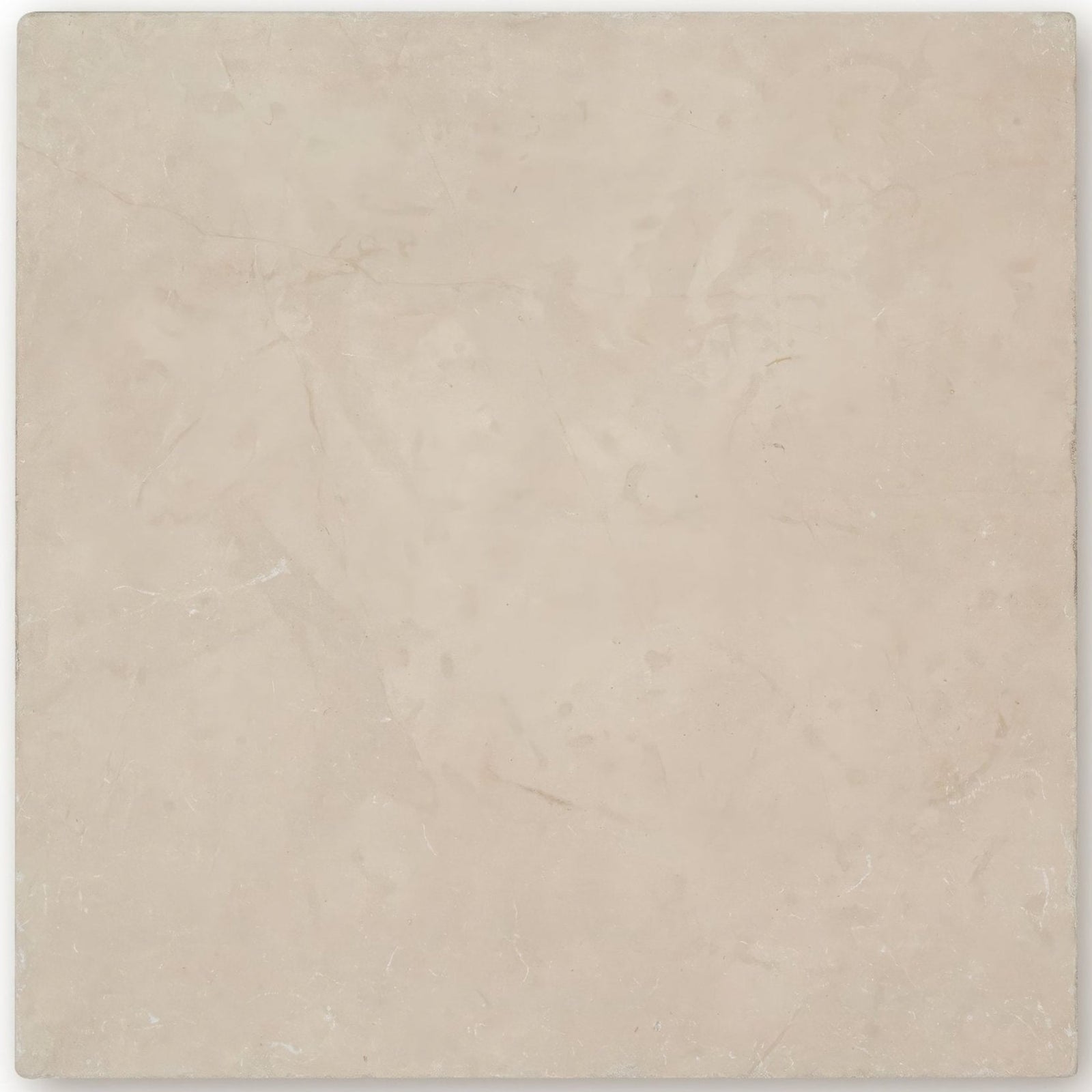 Beige Dorzano tumbled stone tile 40.6 x 40.6cm with subtle natural veining and smooth matte finish