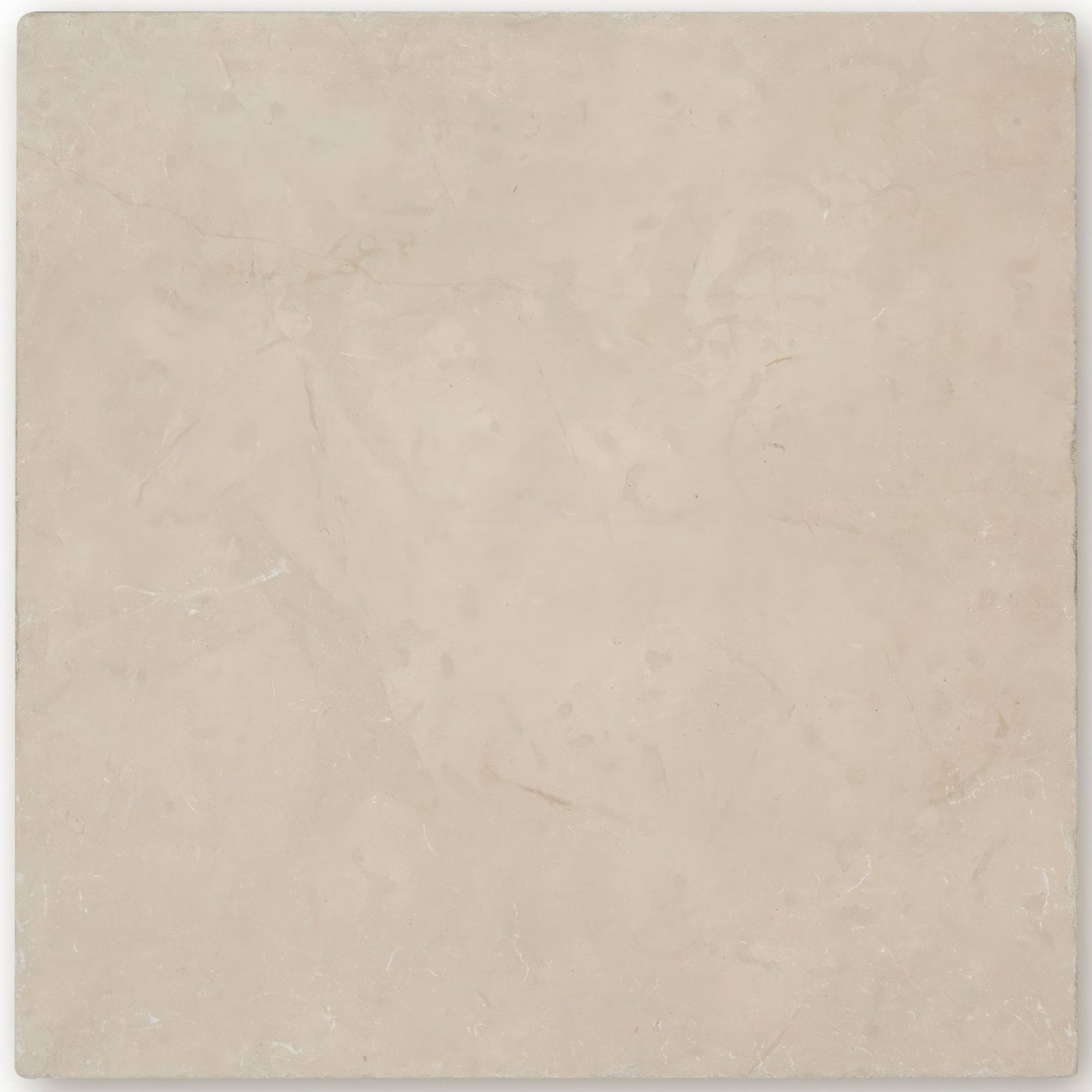 Beige Dorzano tumbled stone tile 40.6 x 40.6cm with subtle natural veining and smooth matte finish