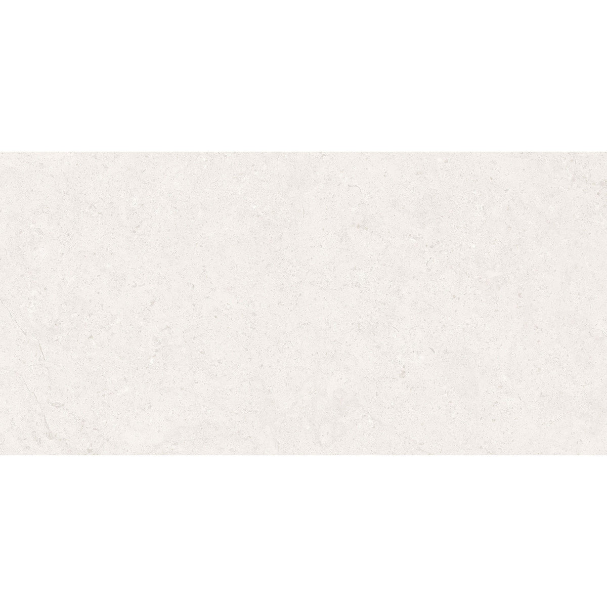 A sleek off-white rectangular dual white matt tile 30 x 60cm with subtle texture and faint veining