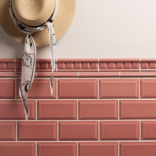 Duchy Pink Metro Bevelled Tile