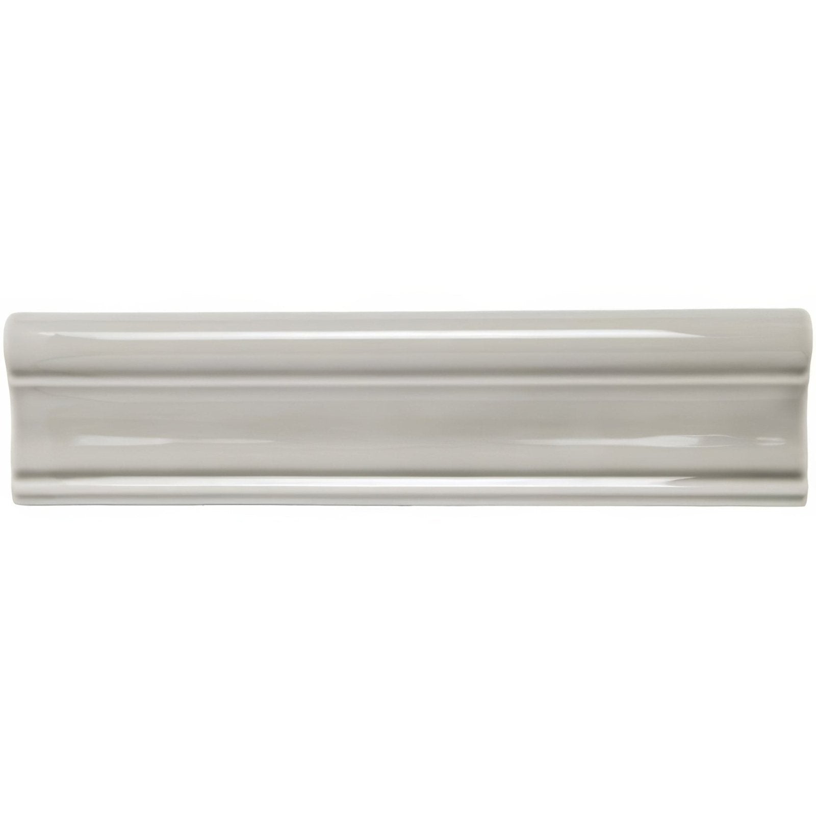 A sleek off-white ceramic tile with a classic reeded design from dunwich clarence collection