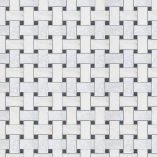 East Hampton Basketweave Marble Mosaic Wall & Floor Tile - alternate view