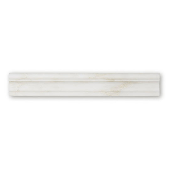 East Hampton marble dado white marble subway tile with subtle veining and classic recessed profile