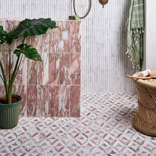 East Java Flamingo Marble temple Mosaic - alternate view