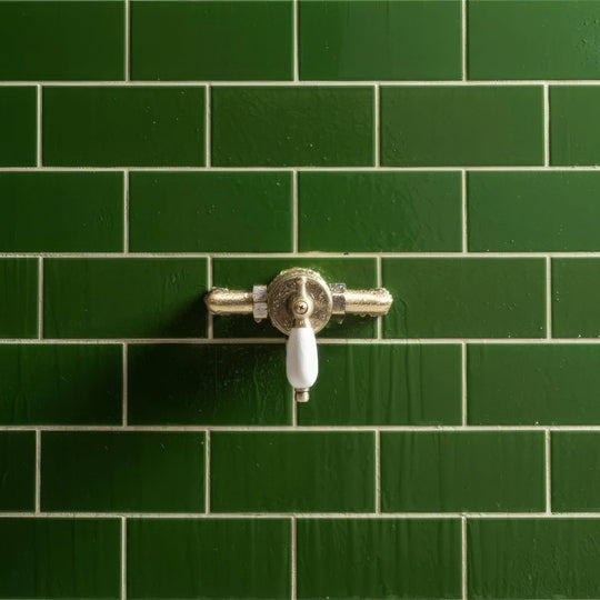 Edwardian Green Half Tile - alternate view