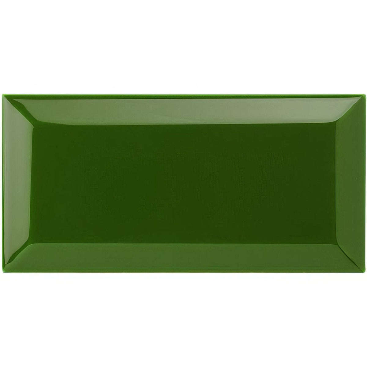 Edwardian Green Metro Bevelled Tile 150x75mm - Ceramic - Gloss