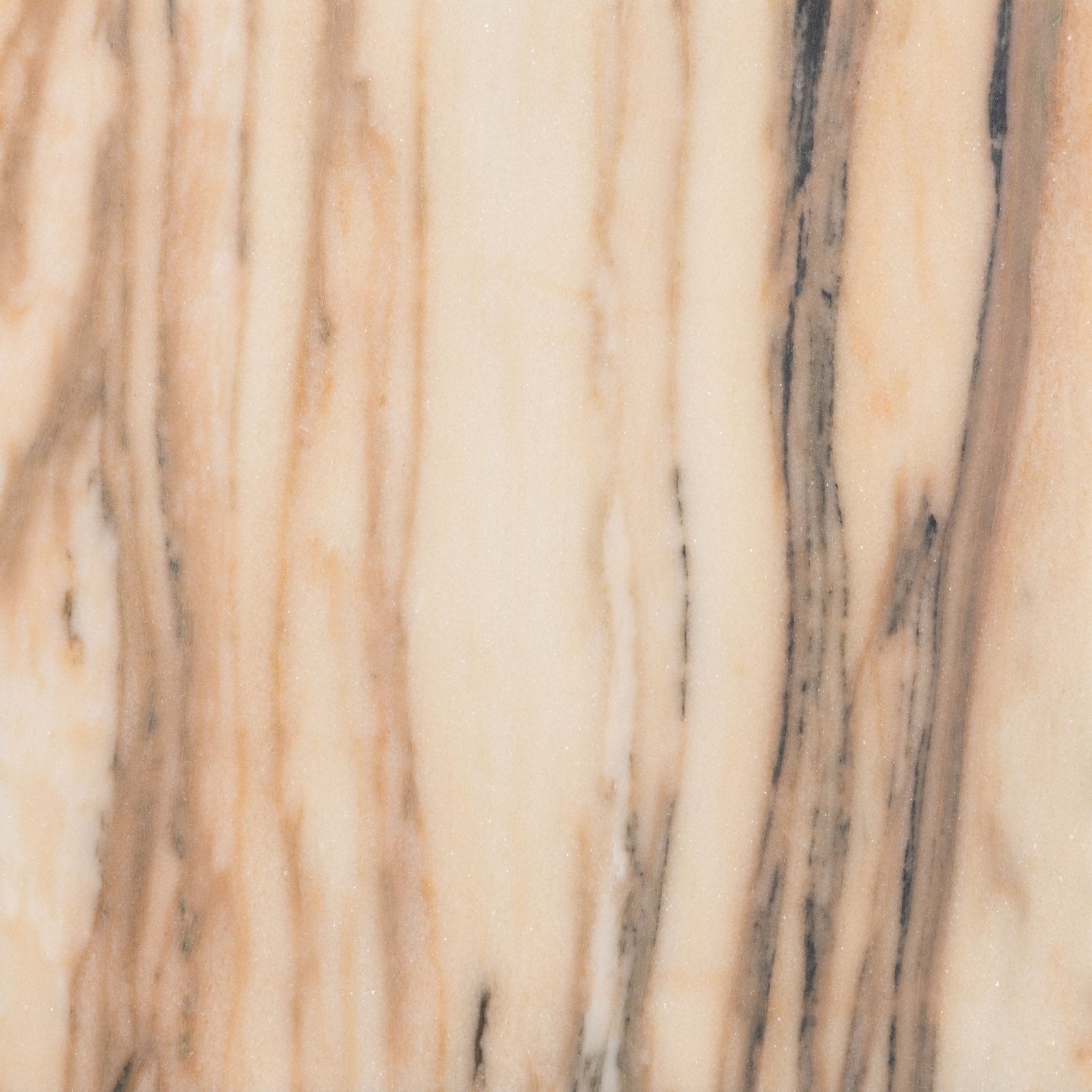 Elixir marble oud rose honed cream-colored marble with striking dark brown and black veining for elegant surfaces