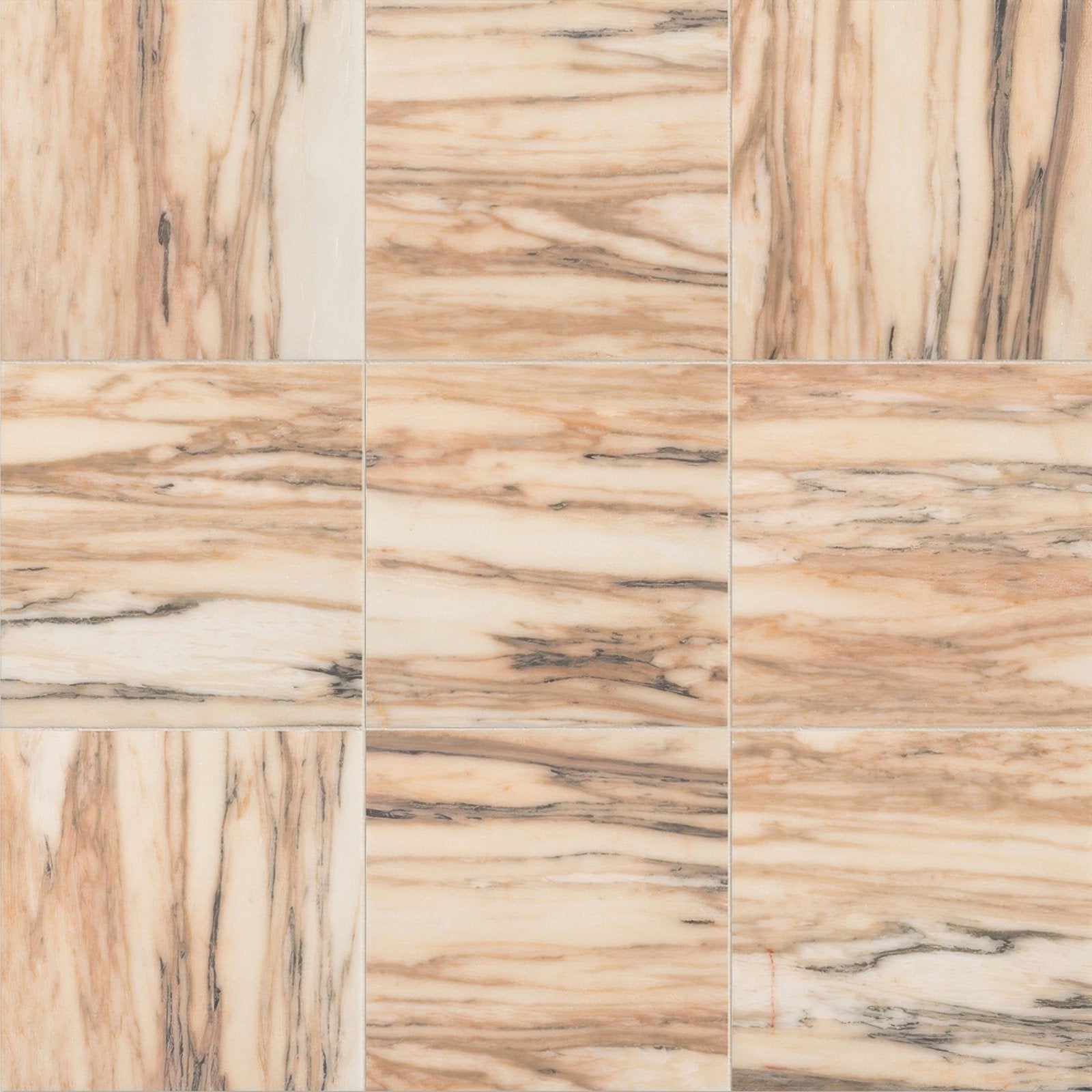 Beige and cream elixir marble oud rose honed tiles with swirling brown veining ideal for elegant flooring and walls