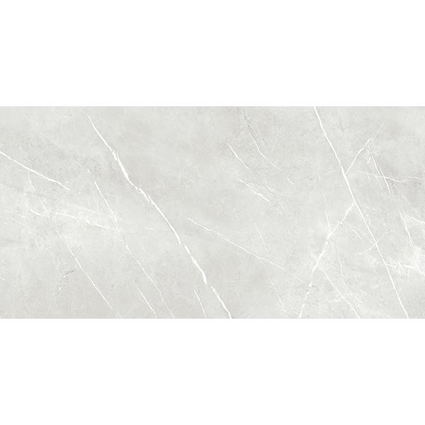 Energy stone pietragrey white 30 x 60cm tile with white marble effect and subtle veining for elegant interiors