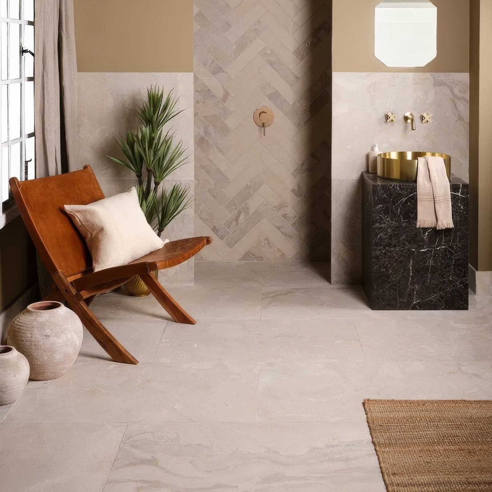 Enki Limestone Velvet Finish