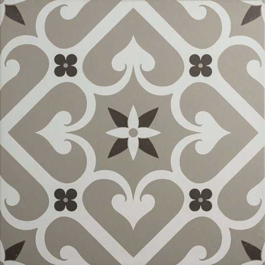 Epoque White & Dark Grey on Grey - alternate view