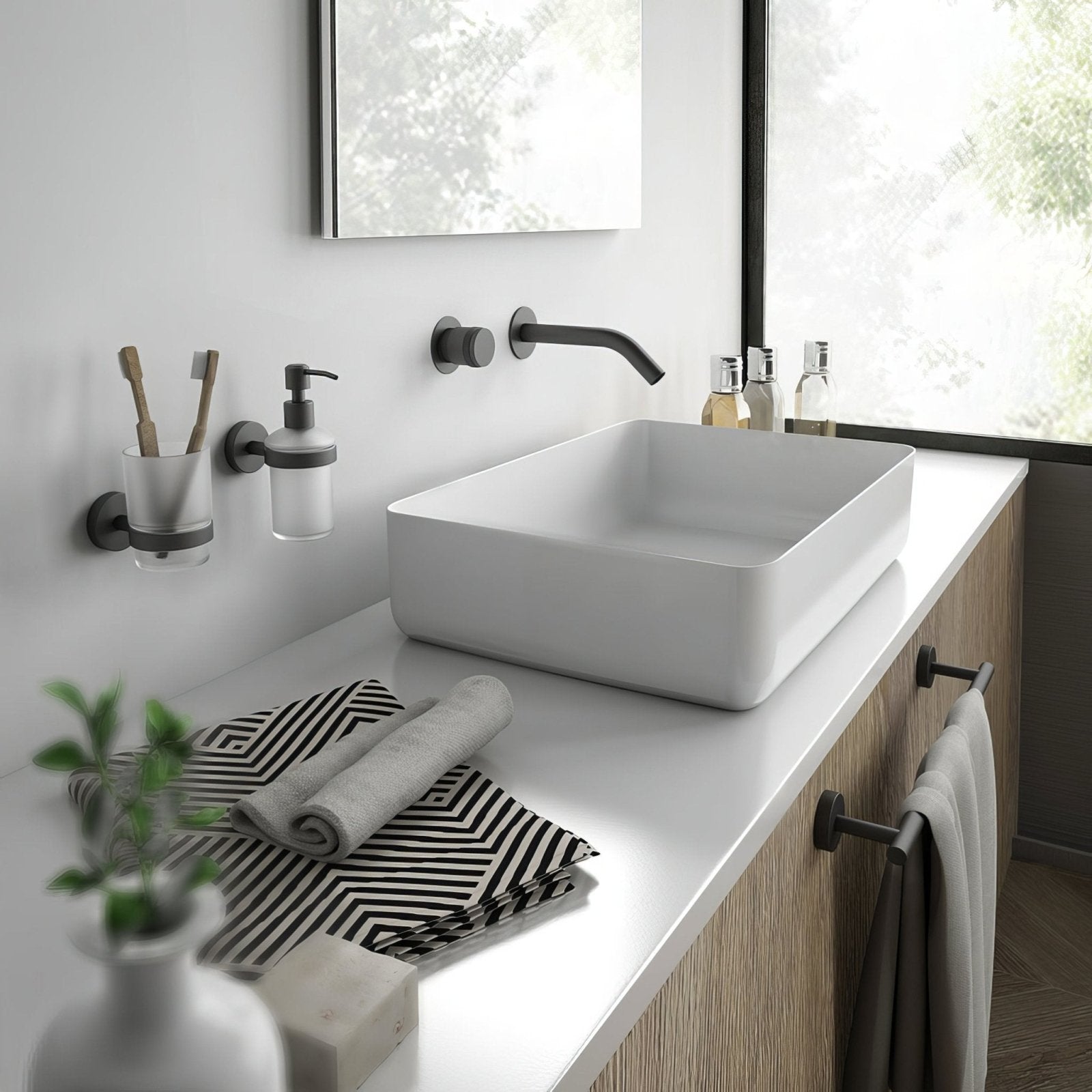 Eros Towel Rail 60cm – Black