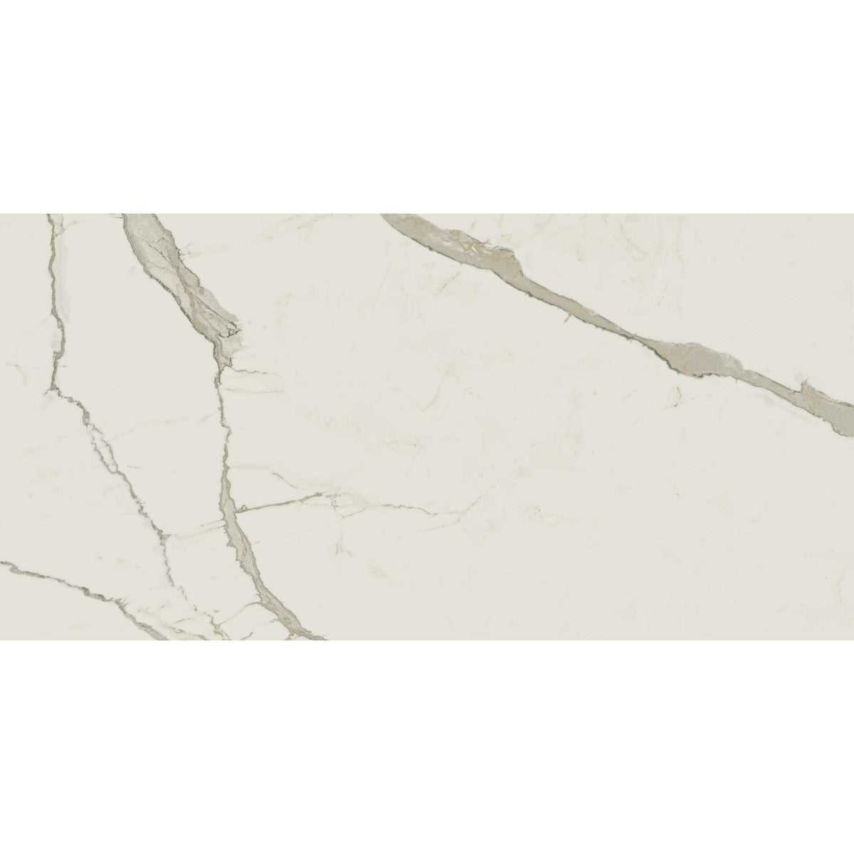 Exigo calacatta matt 30 x 60cm cream-colored marble tile with subtle gray veining and a matte finish