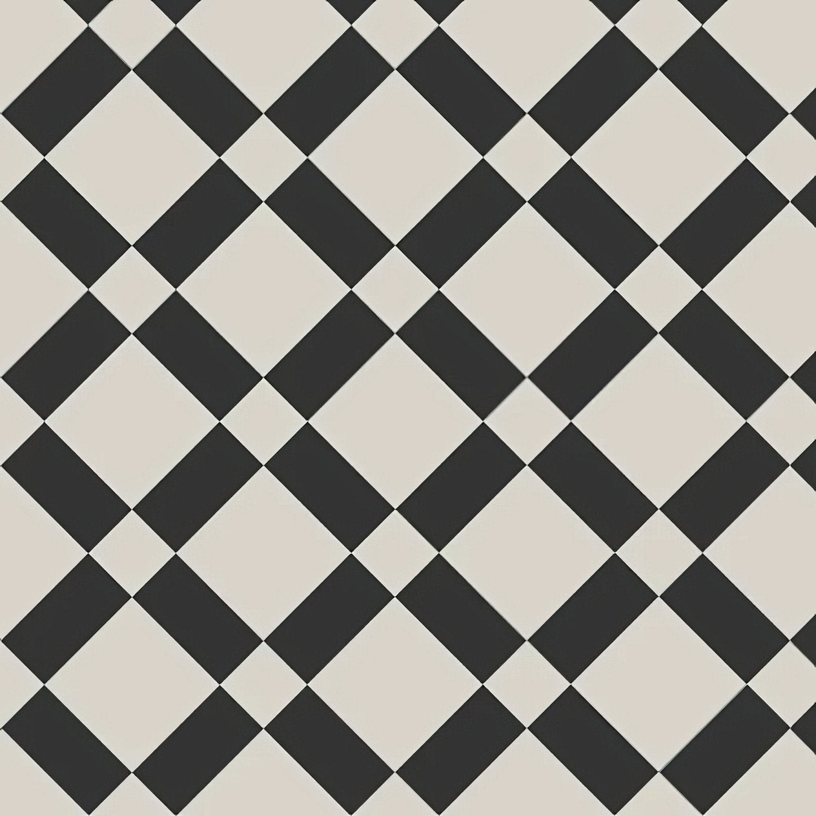 Falkirk black and dover white diamond patterned tile flooring in black and cream colors for stylish interiors