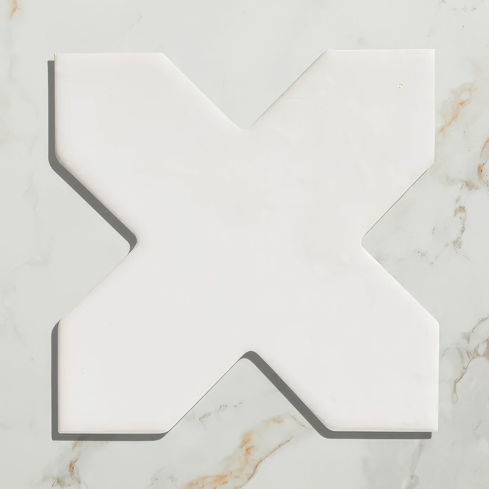 Fez porcelain cross white white ceramic tile shaped like an x for wall and floor use