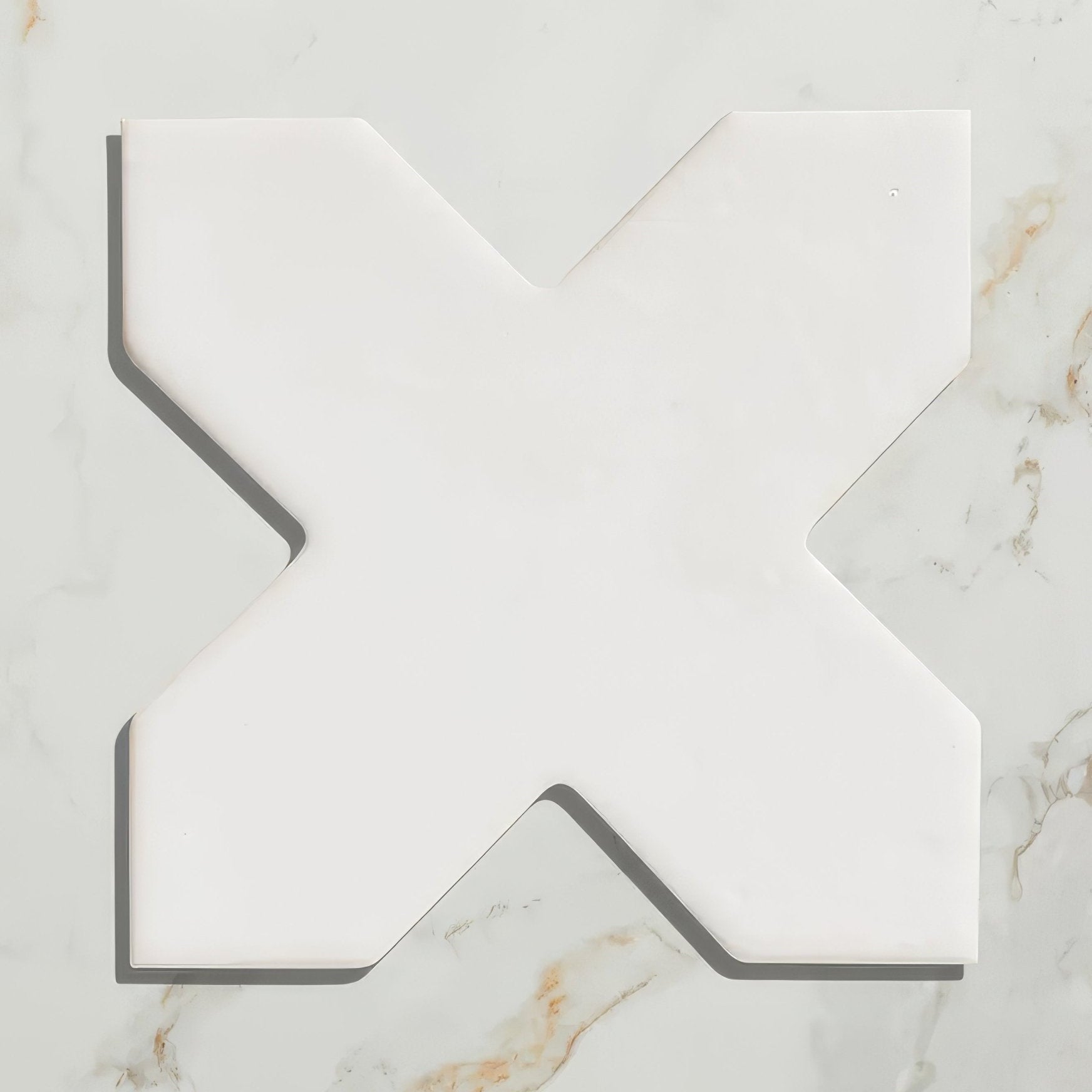 Fez porcelain cross white white ceramic tile shaped like an x for wall and floor use