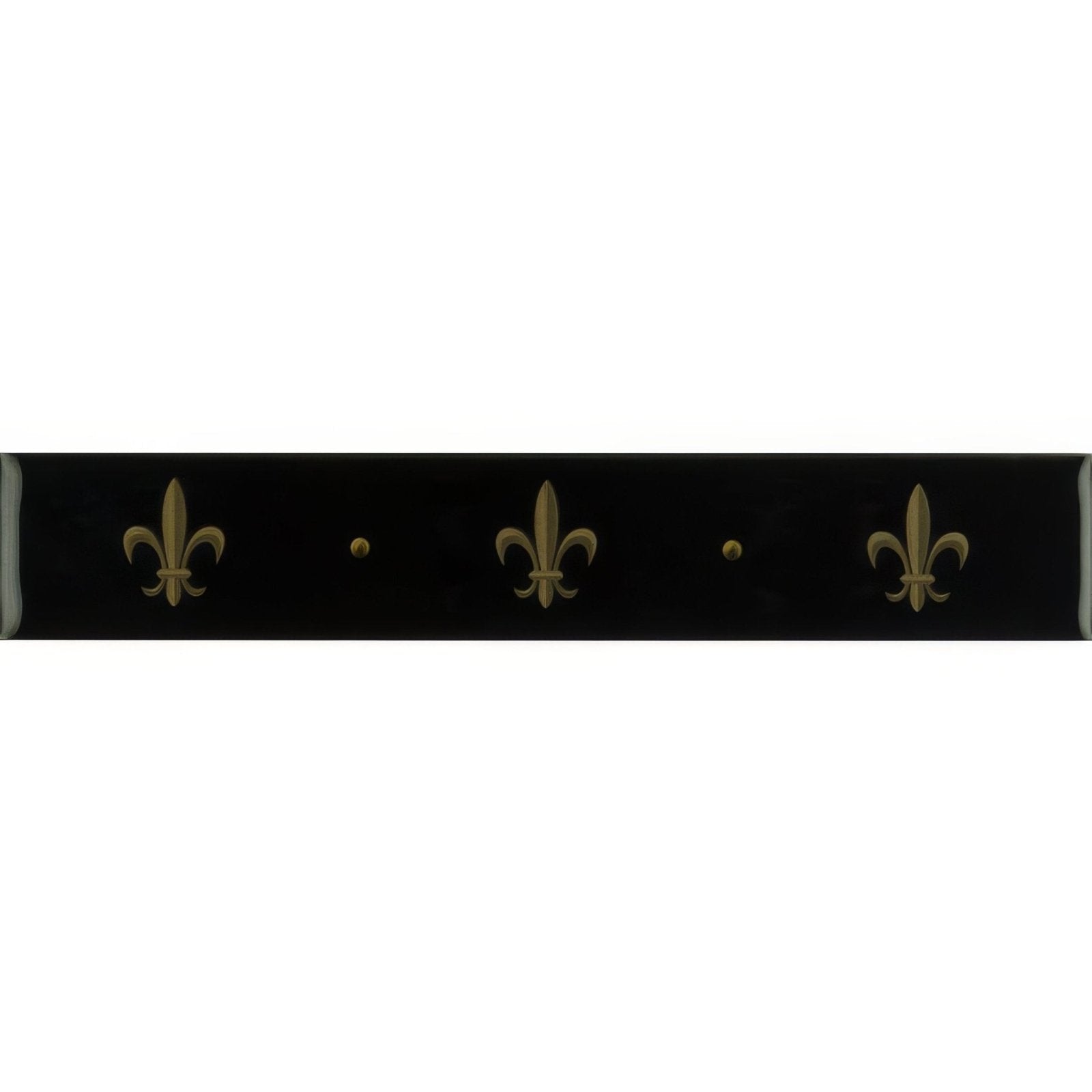 Fleur de Lis Border Gold on Jet Black