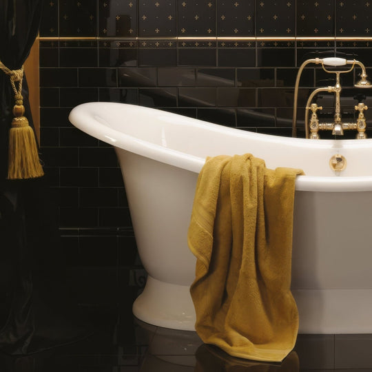 Fleur de Lis Border Gold on Jet Black - alternate view