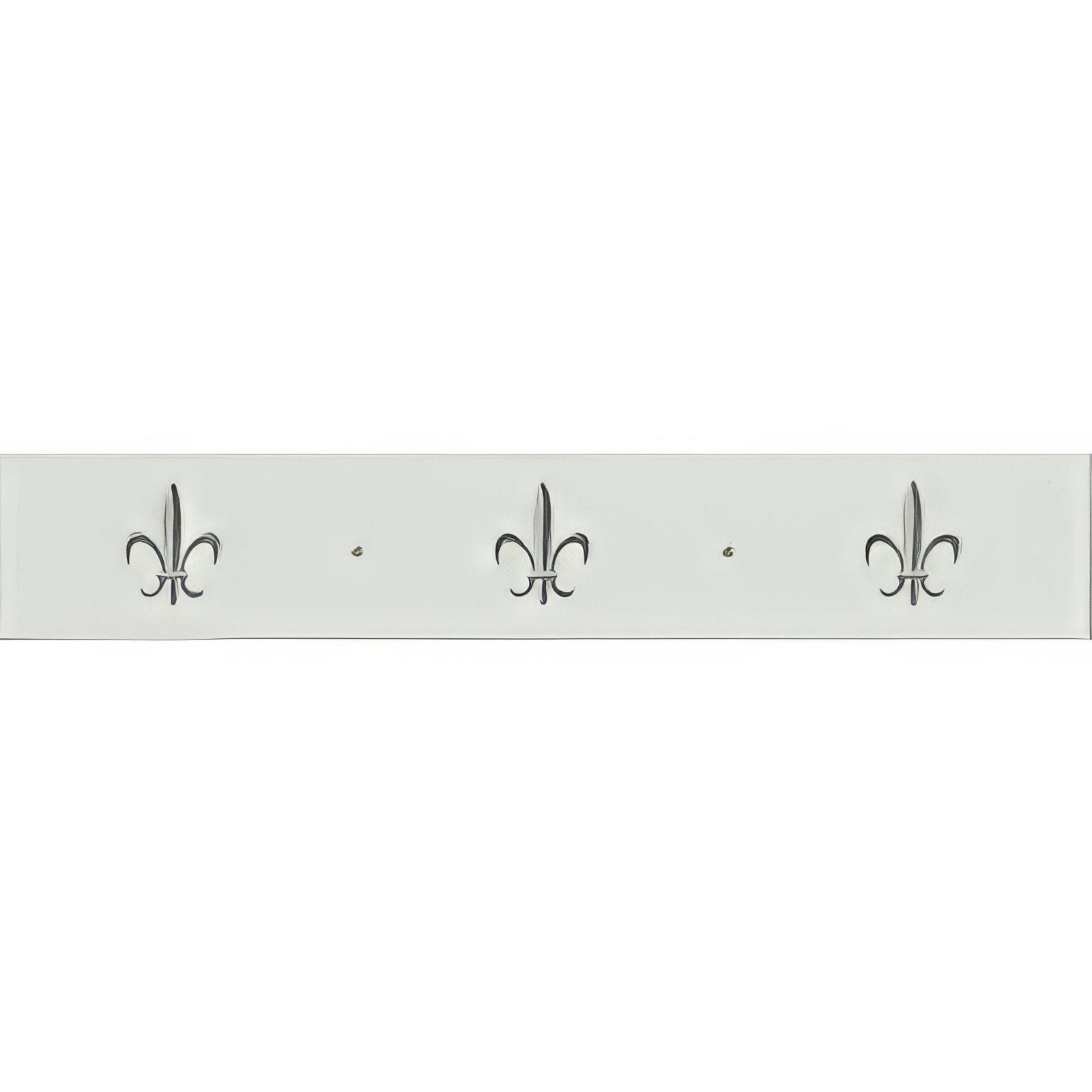 Fleur de Lis Border Platinum on Brilliant White