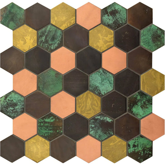 Flidor Mixed Colour Copper Mosaic - alternate view