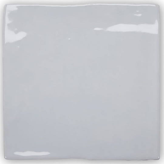 Forecast cromarty square glazed tile is a square glossy light gray ceramic tile with subtle reflective highlights