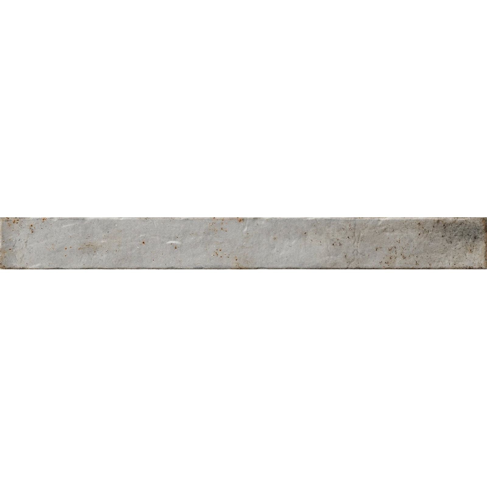 A rectangular textured gray tile with subtle speckles and a weathered finish from genesi pearl brillo collection