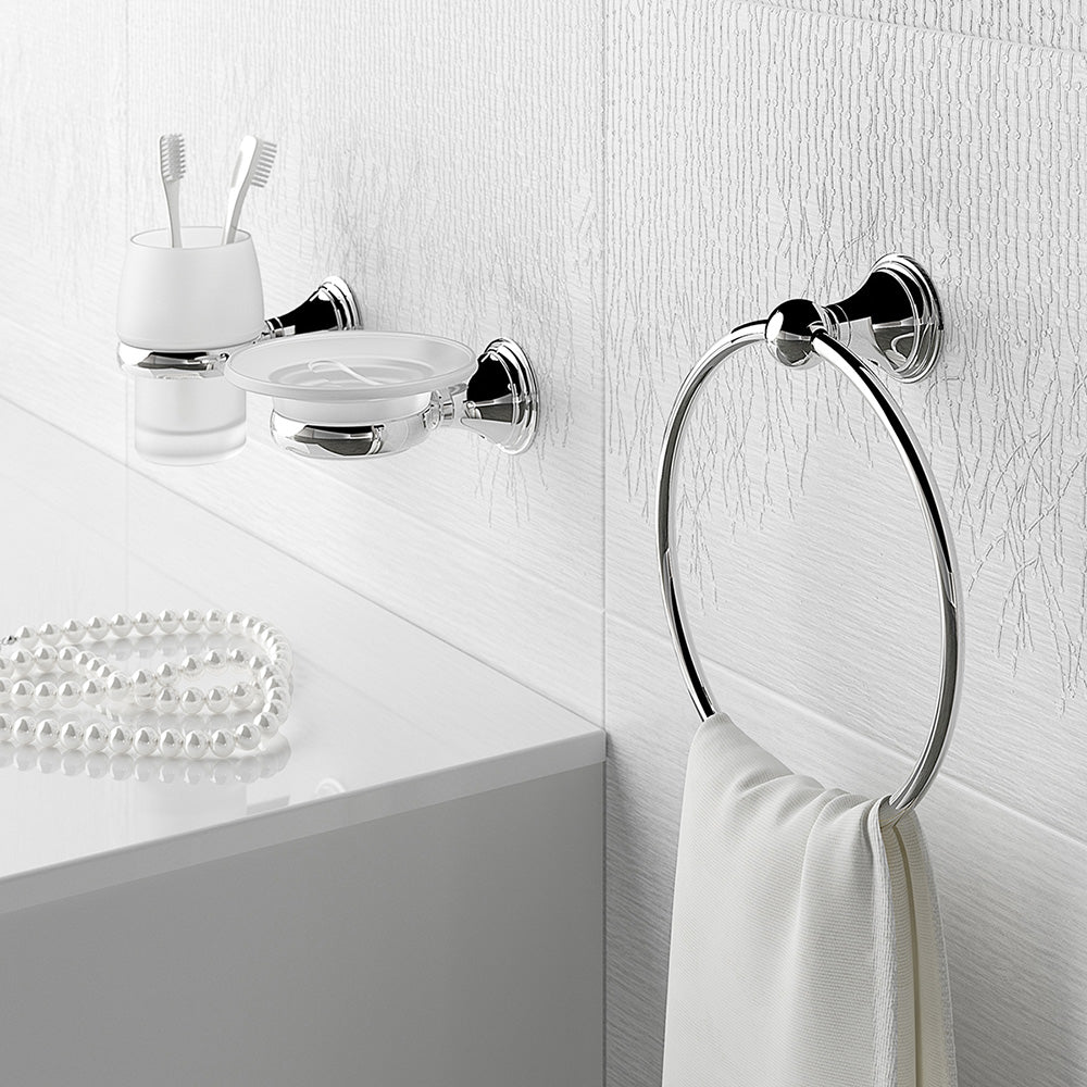 Genoa Soap Dish in Chrome - Origins Living, view 2