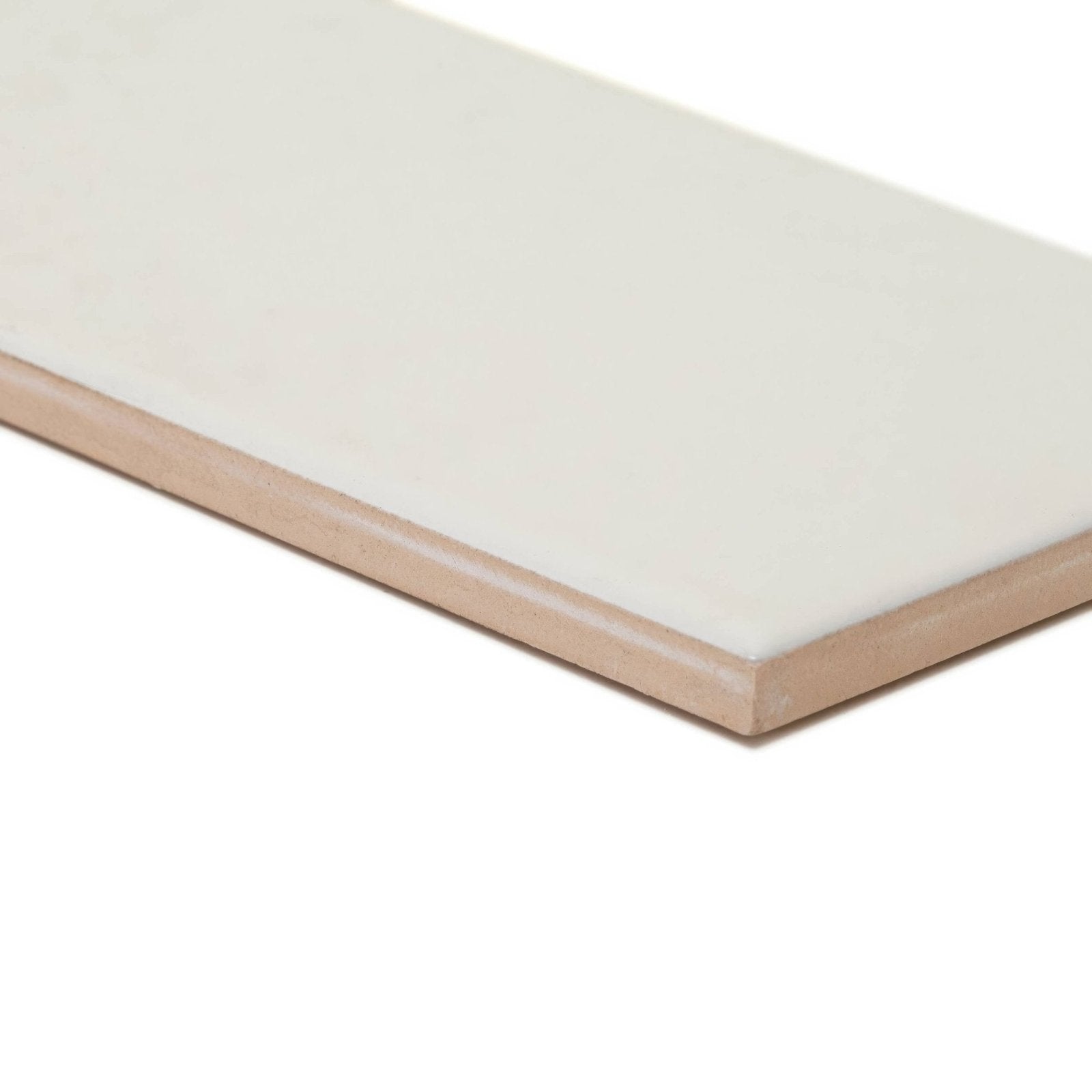 Giralda Cascara Cream tile is a cream-colored rectangular ceramic tile with a smooth glossy finish and beveled edges