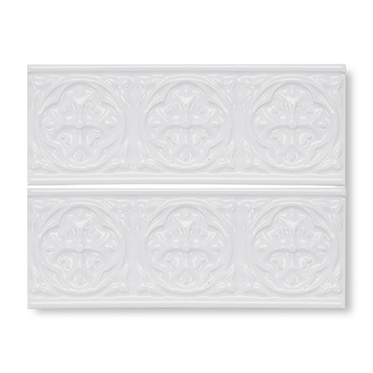 Giralda Hielo White Border Ceramic Wall Tile - alternate view