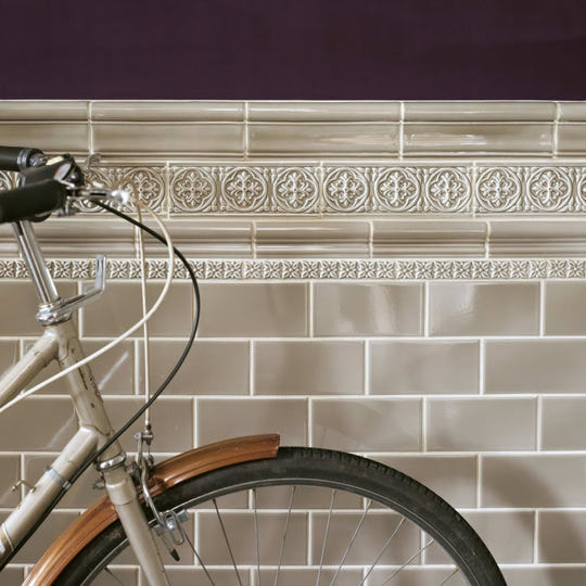 Giralda Niebla Grey Decor Tile - alternate view