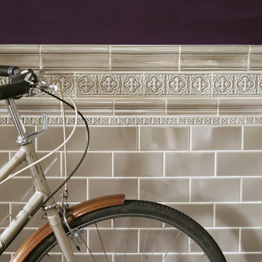 Giralda Niebla Grey Decor Tile - alternate view