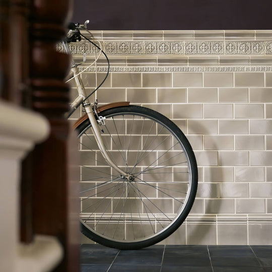 Giralda Niebla Grey Trim Ceramic Wall Tile - alternate view