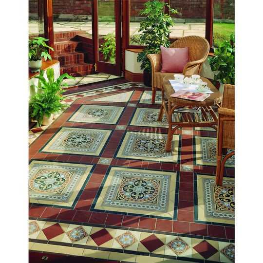 Gladstone 4 Tile Set Blue/Red - alternate view