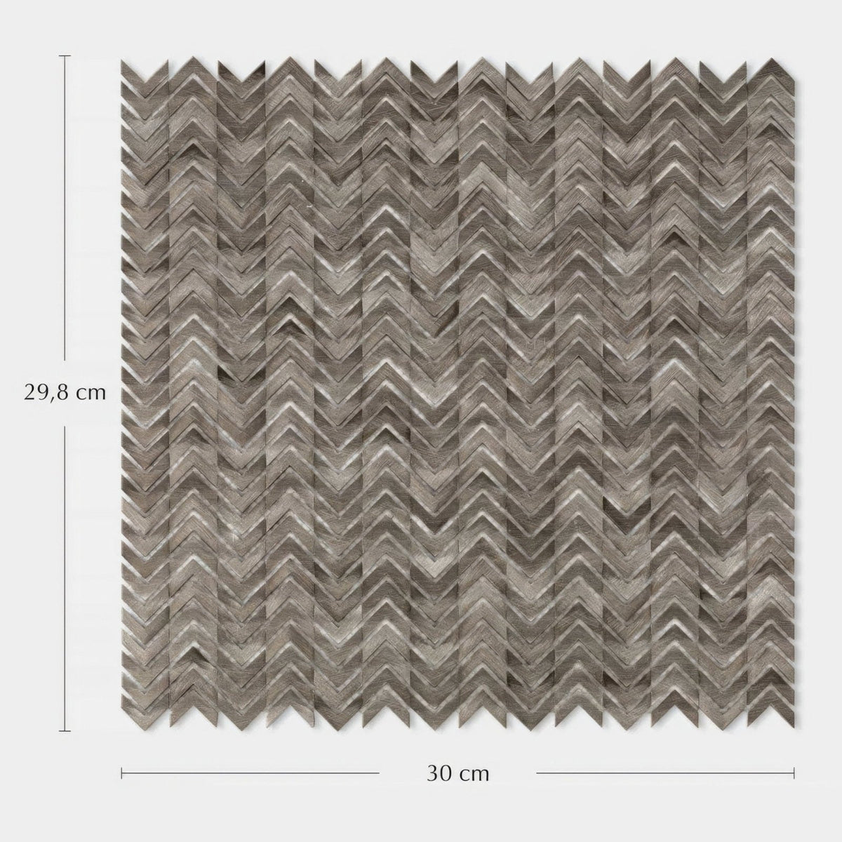 Gray chevron-patterned gravity aluminium arrow metal mosaic tile panel with durable aluminum material and modern design