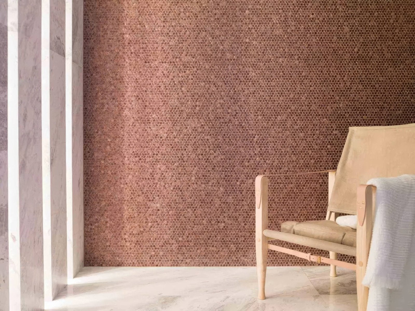 Gravity Aluminium Hexagon Copper Mosaic