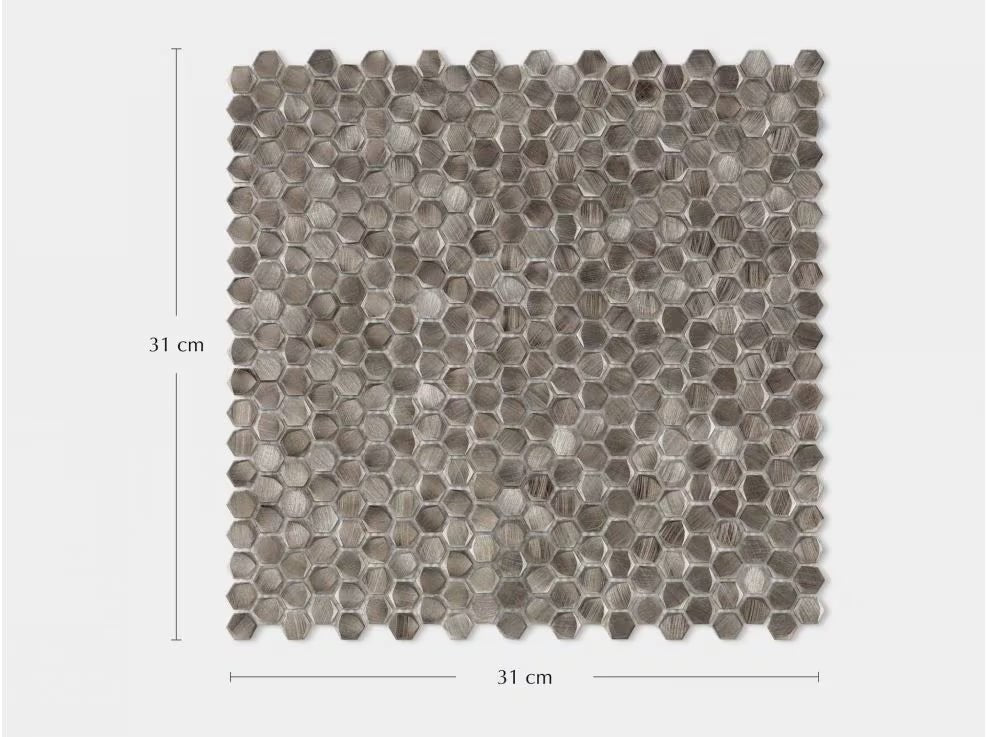 Gravity Aluminium Hexagon Metal Mosaic