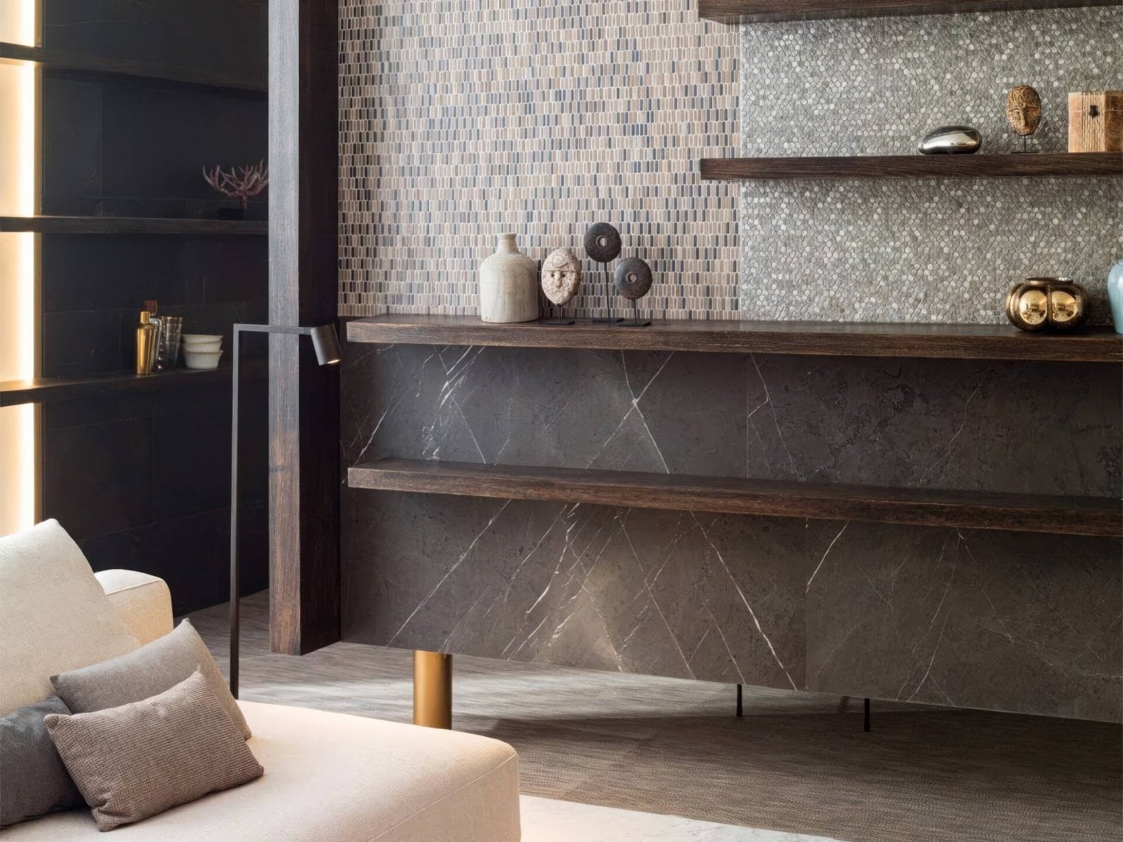 Gravity Aluminium Hexagon Metal Mosaic