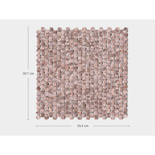 Gravity Aluminium Hexagon Rose Gold Mosaic - alternate view