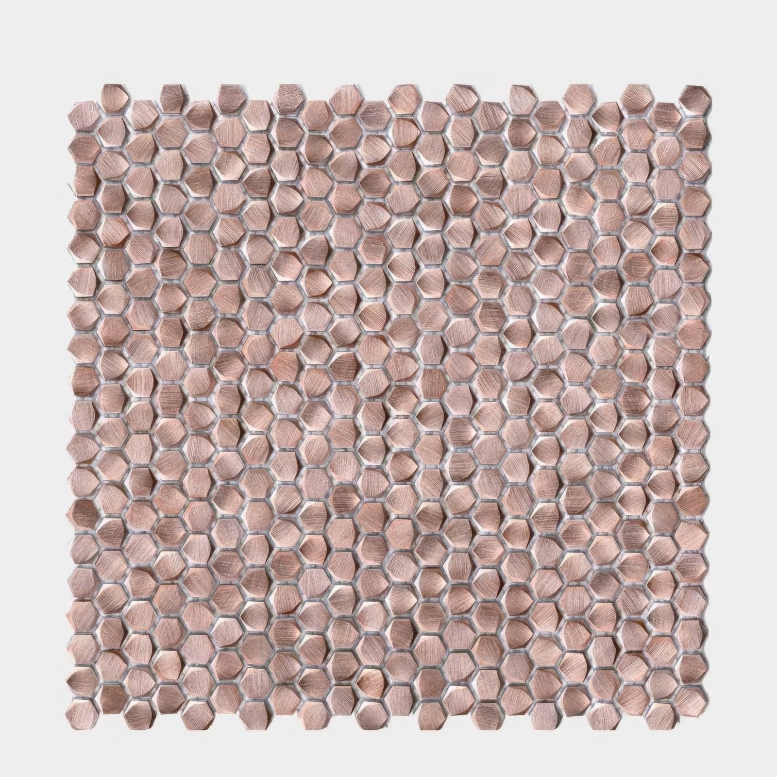Gravity Aluminium Hexagon Rose Gold Mosaic