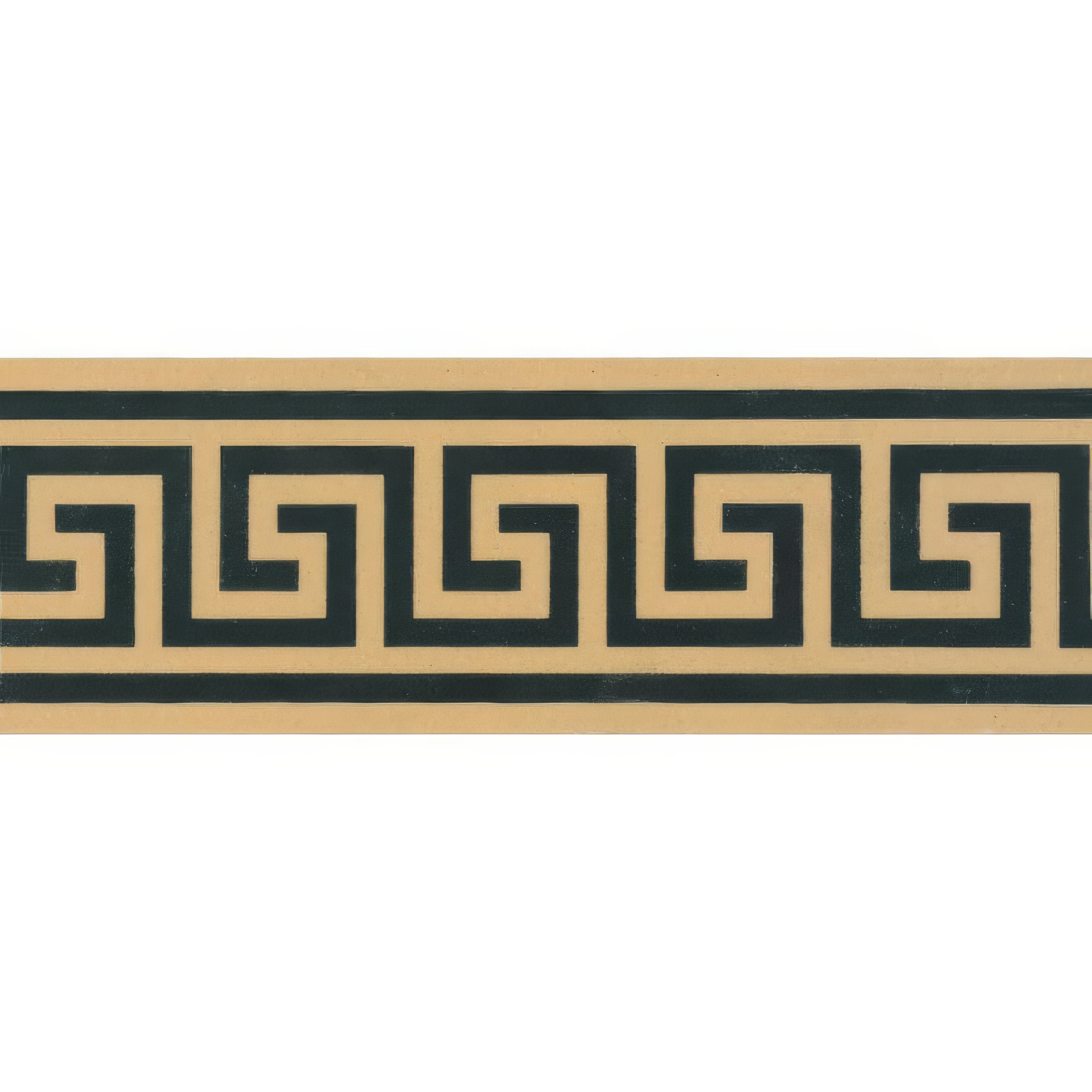 Greek Key Border Black on Buff - Hyperion Tiles
