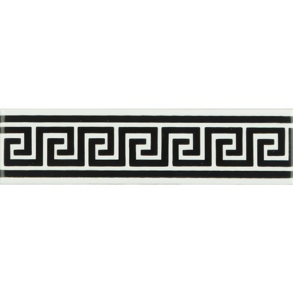 Greek Key Jet Black On Brilliant White – pattern detail