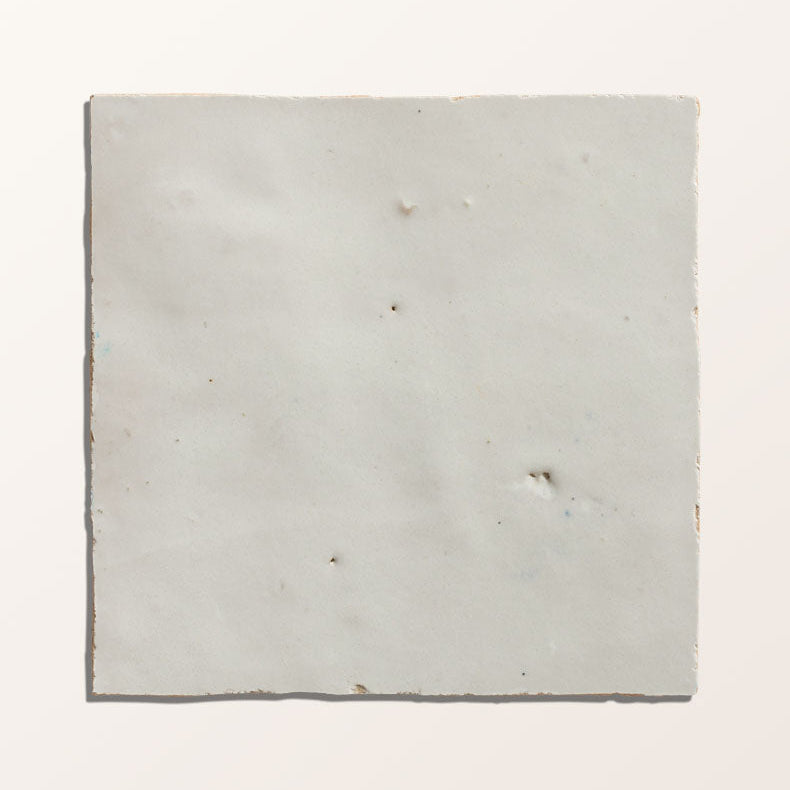 Handmade White Zellige Gloss tile packshot
