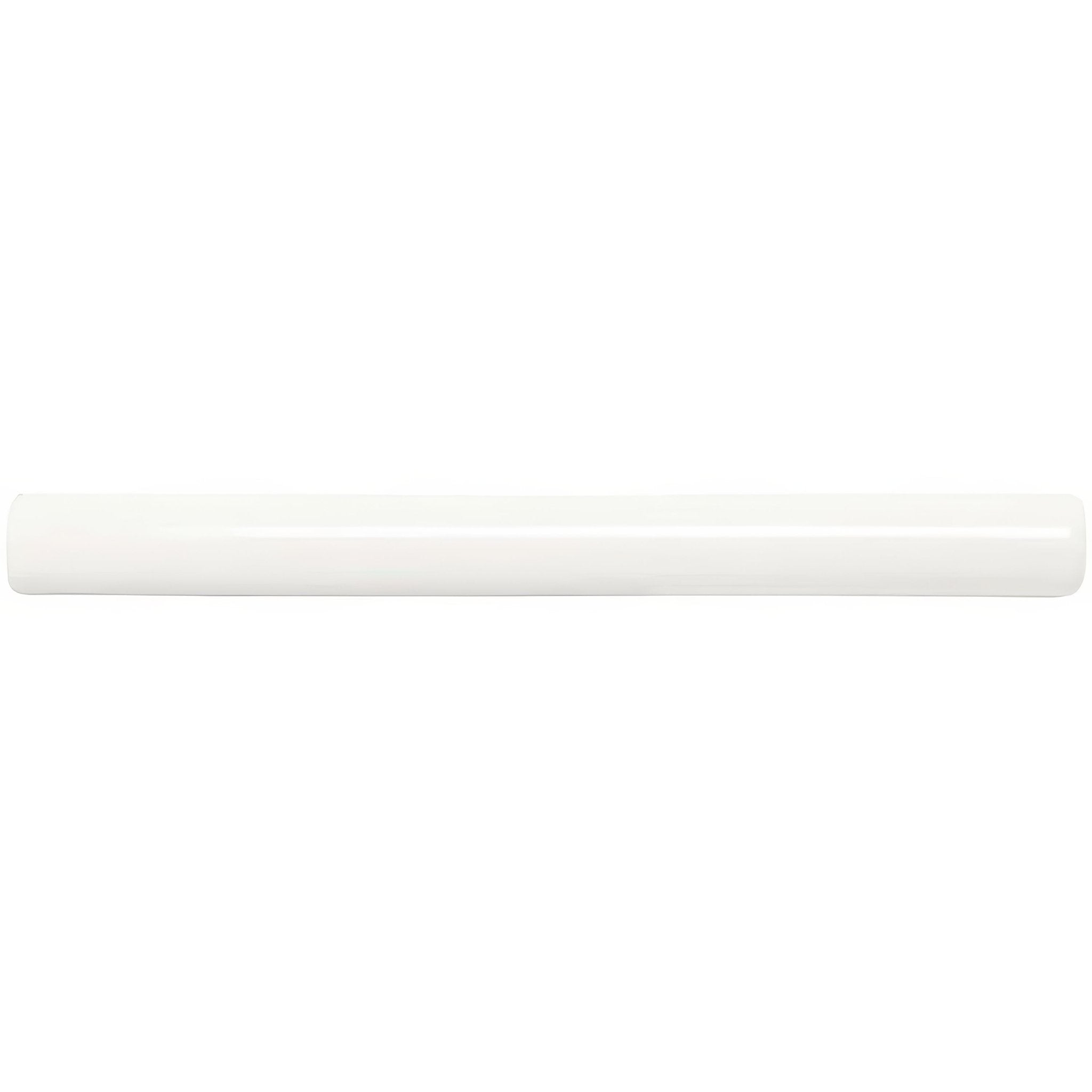 Helmingham Chelsea white ceramic drawer pull with smooth glossy finish and rounded edges for furniture drawers