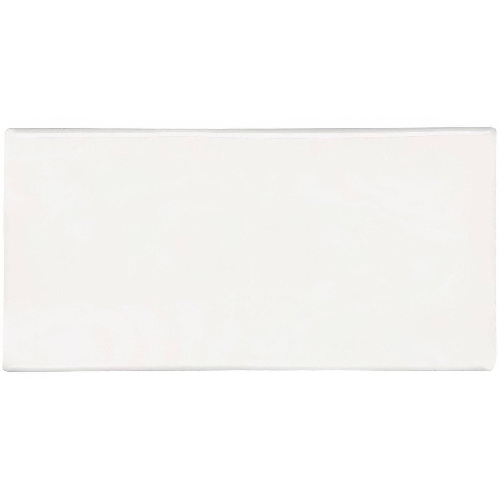 Helmingham half tile sleek glossy white rectangular ceramic tile with smooth edges and uniform surface for walls