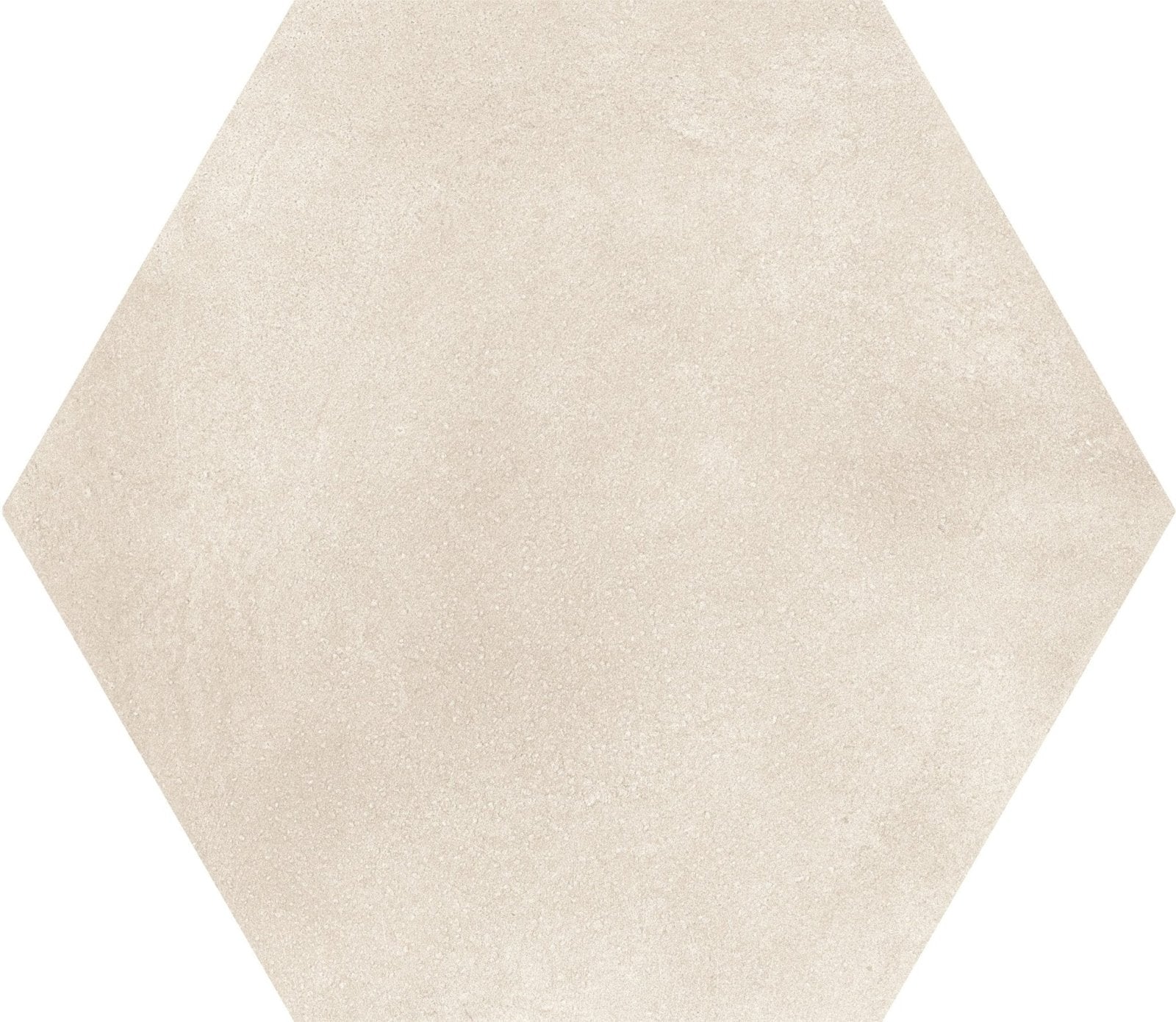 Hexagon Beige Plain