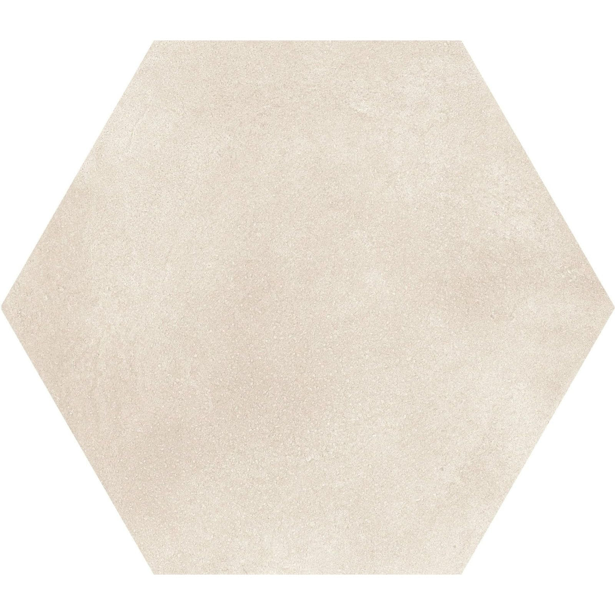 Hexagon Beige Plain Wall & Floor Tile - Porcelain - Cream & Beige