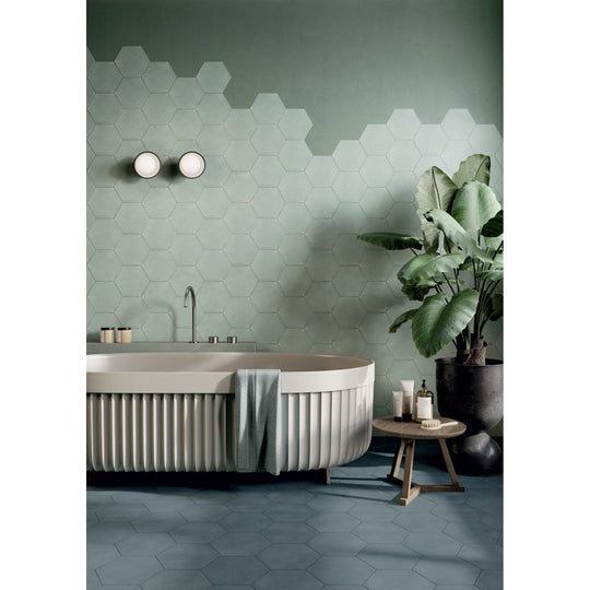 Hexagon Green Plain