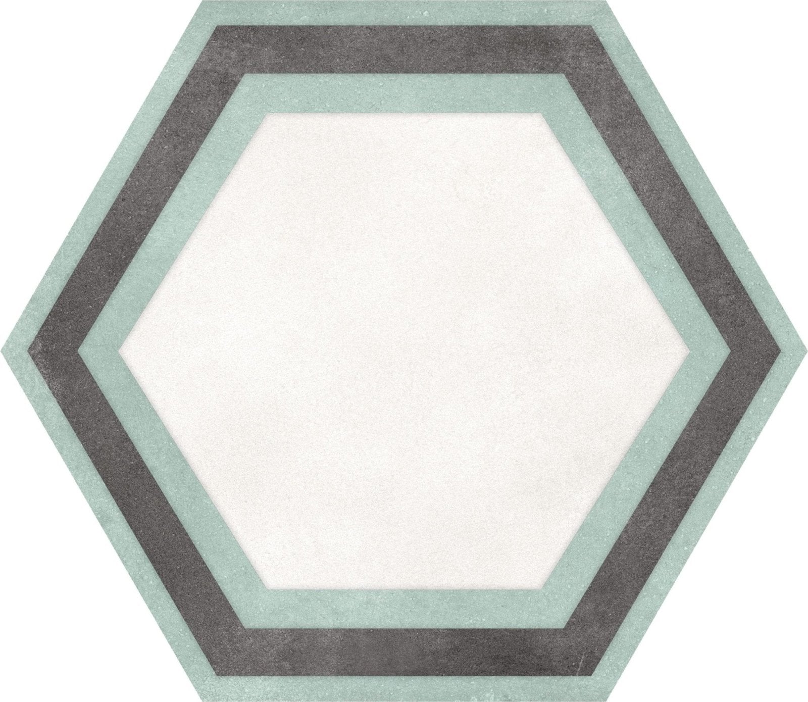 Hexagon White Framed