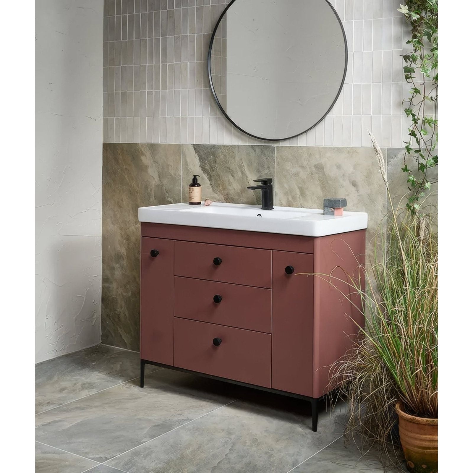 Himalaya Porcelain Matt Fjord in a bathroom setting (2)